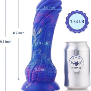 Ribbed Dildo with Octopus-Inspired Design and Suction Cup for Intimate Adventures