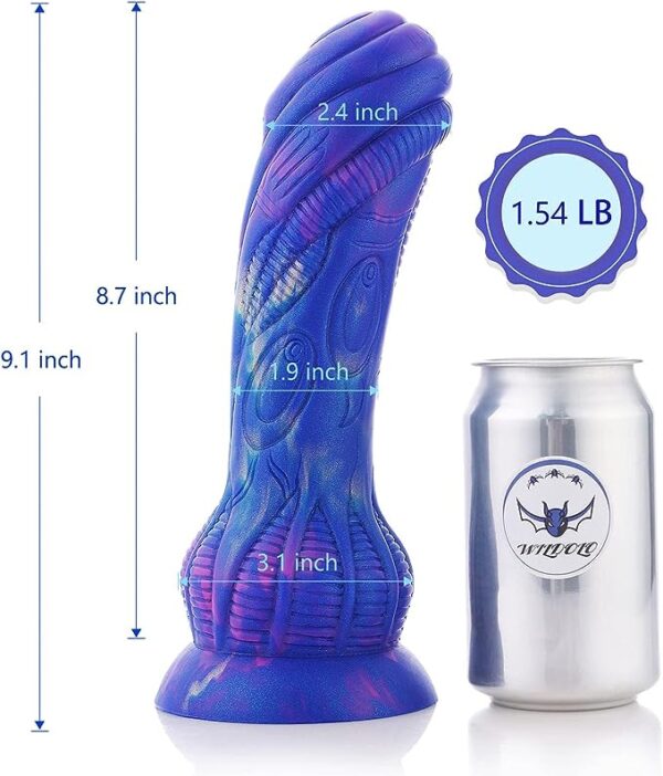 Ribbed Dildo with Octopus-Inspired Design and Suction Cup for Intimate Adventures